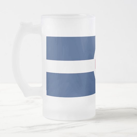 Mattierte Tasse aus Glas mit der Flagge Indianapol (Links)