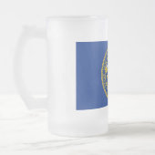 Mattierte Tasse aus Glas mit der Flagge Nebraskas (Links)
