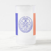 Mattierte Tasse aus Glas mit der Flagge New Yorks (Mittel)