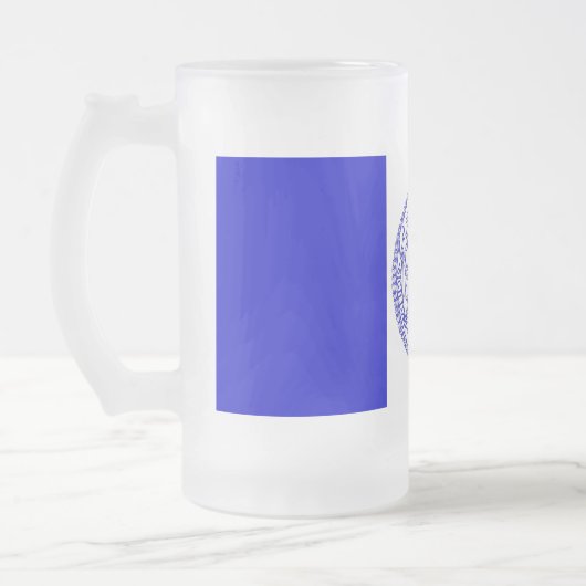 Mattierte Tasse aus Glas mit der Flagge New Yorks (Links)
