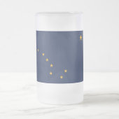 Mattierte Tasse aus Glas mit der Flagge von Alaska (Mittel)