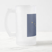 Mattierte Tasse aus Glas mit der Flagge von Alaska (Links)