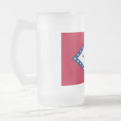 Mattierte Tasse aus Glas mit der Flagge von Arkans (Links)