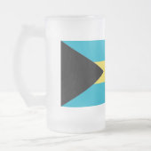 Mattierte Tasse aus Glas mit der Flagge von Bahama (Links)