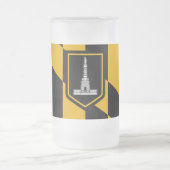 Mattierte Tasse aus Glas mit der Flagge von Baltim (Mittel)