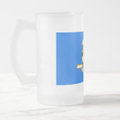 Mattierte Tasse aus Glas mit der Flagge von Connec (Links)