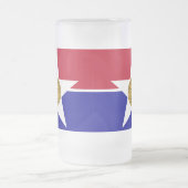 Mattierte Tasse aus Glas mit der Flagge von Dallas (Mittel)