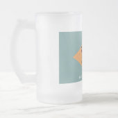 Mattierte Tasse aus Glas mit der Flagge von Delawa (Links)