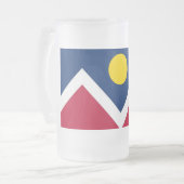 Mattierte Tasse aus Glas mit der Flagge von Denver (Vorderseite Links)