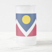 Mattierte Tasse aus Glas mit der Flagge von Denver (Mittel)