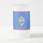 Mattierte Tasse aus Glas mit der Flagge von Guam, (Mittel)