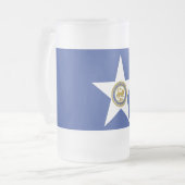 Mattierte Tasse aus Glas mit der Flagge von Housto (Vorderseite Links)