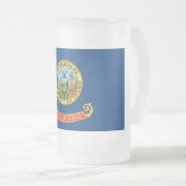 Mattierte Tasse aus Glas mit der Flagge von Idaho, (VorderseiteRechts)