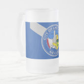 Mattierte Tasse aus Glas mit der Flagge von Las Ve (Vorderseite Links)
