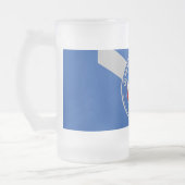 Mattierte Tasse aus Glas mit der Flagge von Las Ve (Links)