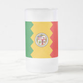 Mattierte Tasse aus Glas mit der Flagge von Los An (Mittel)