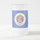 Mattierte Tasse aus Glas mit der Flagge von Minnes (Mittel)