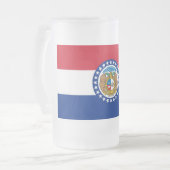 Mattierte Tasse aus Glas mit der Flagge von Missou (Vorderseite Links)