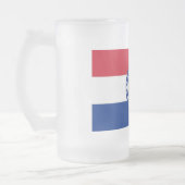 Mattierte Tasse aus Glas mit der Flagge von Missou (Links)