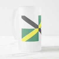 Mattierte Tasse aus Glas mit der Flagge von Monter