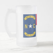 Mattierte Tasse aus Glas mit der Flagge von North  (Links)
