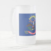 Mattierte Tasse aus Glas mit der Flagge von North (Vorderseite Links)