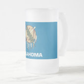Mattierte Tasse aus Glas mit der Flagge von Oklaho (VorderseiteRechts)