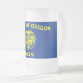 Mattierte Tasse aus Glas mit der Flagge von Oregon (VorderseiteRechts)
