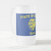 Mattierte Tasse aus Glas mit der Flagge von Oregon (Vorderseite Links)