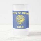 Mattierte Tasse aus Glas mit der Flagge von Oregon (Mittel)