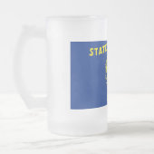 Mattierte Tasse aus Glas mit der Flagge von Oregon (Links)