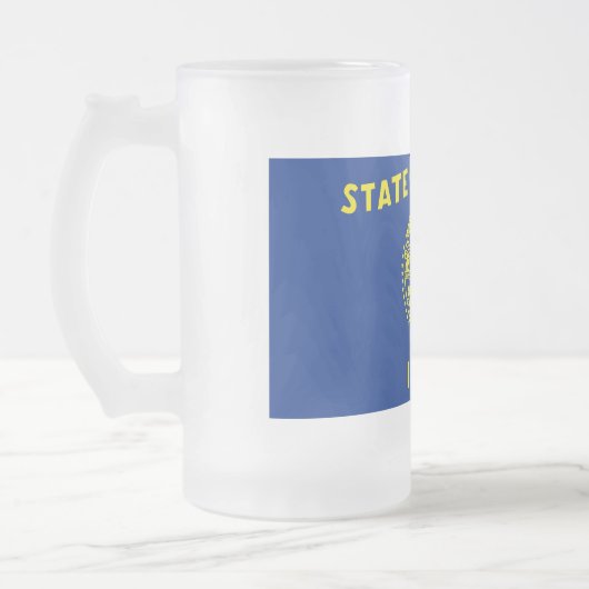 Mattierte Tasse aus Glas mit der Flagge von Oregon (Links)