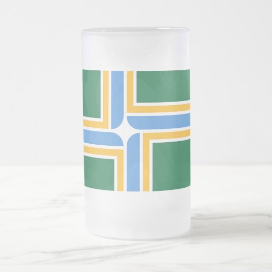 Mattierte Tasse aus Glas mit der Flagge von Portla (Mittel)