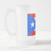 Mattierte Tasse aus Glas mit der Flagge von Puerto (Links)
