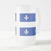 Mattierte Tasse aus Glas mit der Flagge von Quebec (VorderseiteRechts)