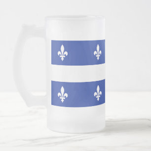 Mattierte Tasse aus Glas mit der Flagge von Quebec