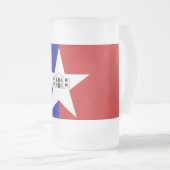 Mattierte Tasse aus Glas mit der Flagge von San An (VorderseiteRechts)