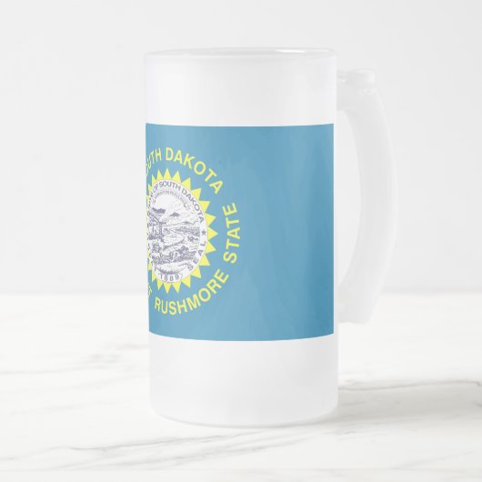 Mattierte Tasse aus Glas mit der Flagge von South  (VorderseiteRechts)