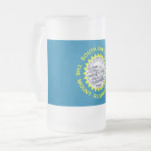 Mattierte Tasse aus Glas mit der Flagge von South  (Vorderseite Links)
