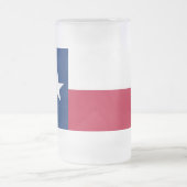 Mattierte Tasse aus Glas mit der Flagge von Texas, (Mittel)
