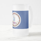 Mattierte Tasse aus Glas mit der Flagge von Virgin (VorderseiteRechts)