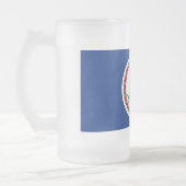 Mattierte Tasse aus Glas mit der Flagge von Virgin (Links)