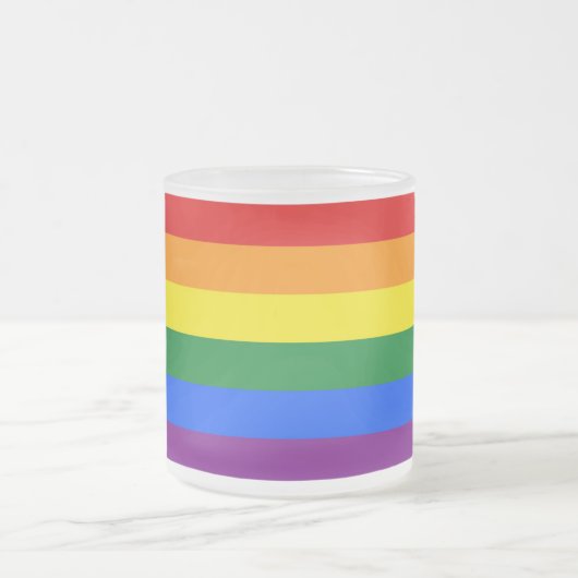 Mattierte Tasse aus Glas mit der Pride-Flagge für (Mittel)