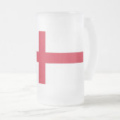 Mattierte Tasse aus Glas mit englischer Flagge (VorderseiteRechts)