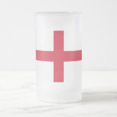 Mattierte Tasse aus Glas mit englischer Flagge (Mittel)