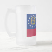 Mattierte Tasse aus Glas mit georgischer Flagge, U (Links)