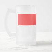 Mattierte Tasse aus Glas mit indonesischer Flagge (Links)