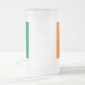 Mattierte Tasse aus Glas mit irischer Flagge (Mittel)