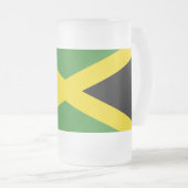 Mattierte Tasse aus Glas mit jamaikanischer Flagge (VorderseiteRechts)