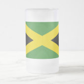 Mattierte Tasse aus Glas mit jamaikanischer Flagge (Mittel)